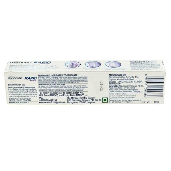 Buy Sensodyne Rapid Relief Toothpaste 80 g Online at Best Prices