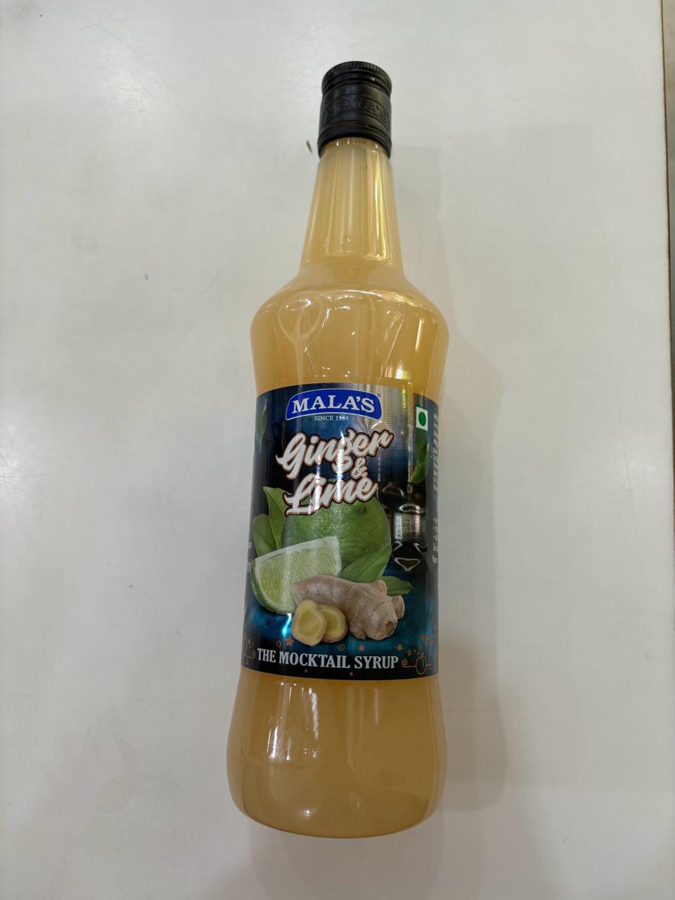 Mala's Ginger & Lime Mocktail Syrup 750ml