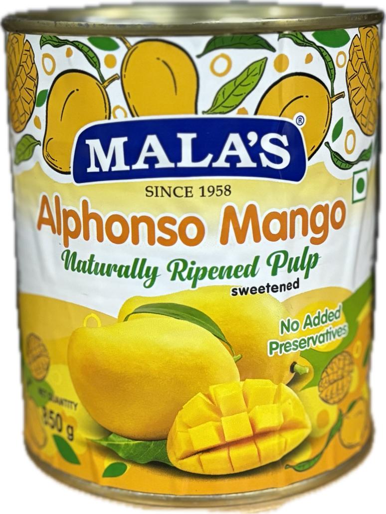 Mala's Alphonso Mango Naturally Ripened Pulp 850g